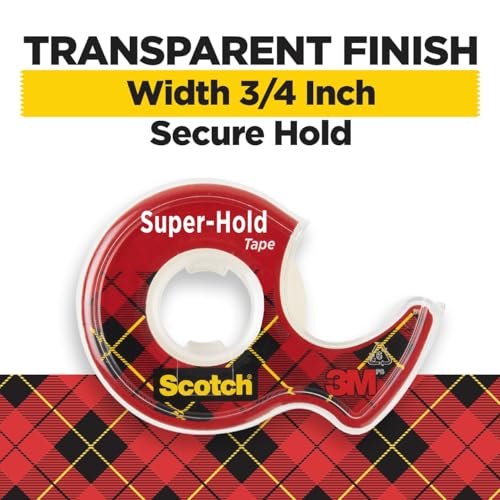 Scotch Super-Hold Tape, 2 Rolls, 3/4 x 600 Inches, Dispensered (Tape)