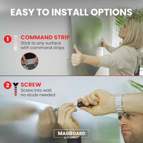 24"x36" - Magnetic Board - Memo & Vision Board for Home, Office, and Classroom - Magnet Board for Kids - Pre-drilled Mounting Screws Included