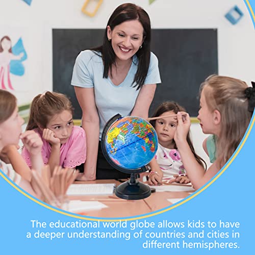 6'' Kids Educational World Globe with Stand, Rotating Map for Classroom & Decor
