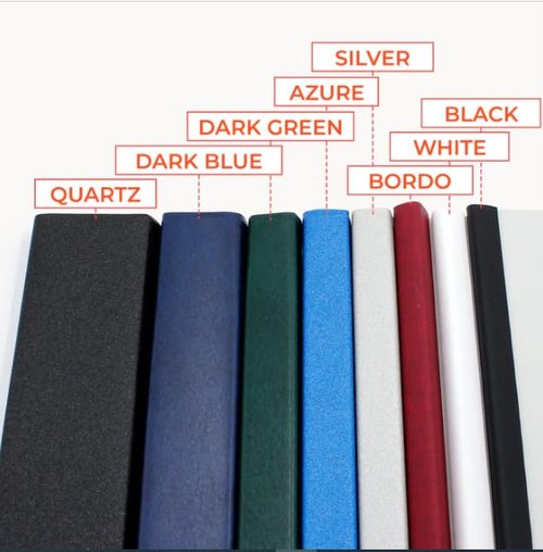 Peleman Thermal Binding Clear Covers with Steel Spine –for Thermal Binding Machines – Formerly Unibind – Used in Real Estate, Education and Various Businesses (Quartz, 220 Sheets Max - 48/Box)