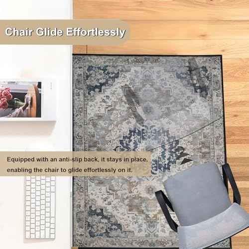 Office Chair Mat for Hardwood Floor, 51x63 inches Heavy Duty Desk Chair Mat for Hard Wood, Non-Slip Tile Floors Protector for Computer Chairs