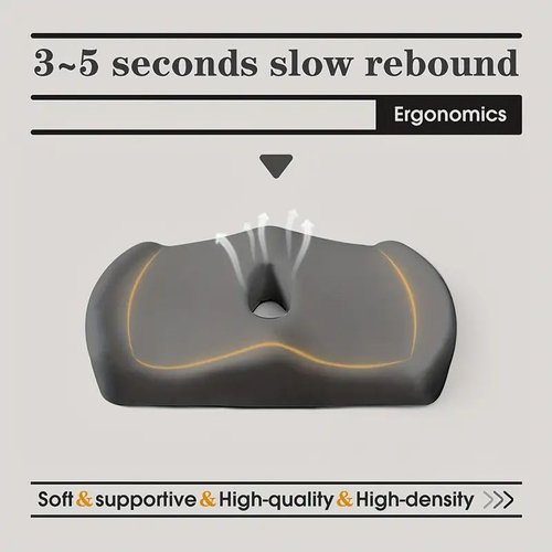 ORGEFY One Office Chair Cushion - Ergonomic Hip Support Hemorrhoids Decompression Chair Pad, Memory Foam Seat CushionSuitable,Everlasting Comfort Seat Cushion,for Office Chairs and Cars