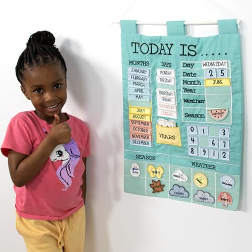 The Peanutshell Teal Learning Calendar Wall Chart - Classroom & Homeschool Activity Board