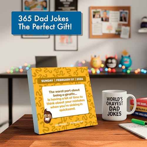 Dad Joke Calendar 2026 | Page A Day Tear Off Calendar Gift For The Dad Joke Lover, Great Christmas Gift, Funny Daily Dad Jokes Desk Calendar, Stocking Stuffer Gift For Men & Women, 365 New Jokes & Puns for The New Year