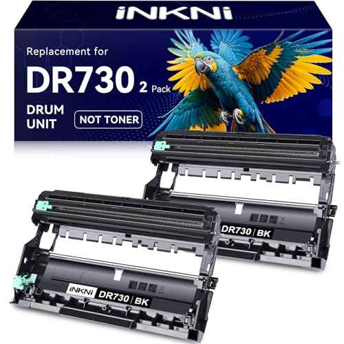 Compatible DR730 Drum Unit Replacement for Brother DR-730 TN760 Toner Compatible with MFC-L2710DW MFC-L2750DW HL-L2395DW HL-L2370DW HL-L2350DW HL-L2390DW DCP-L2550DW Printer (2 Pack, NOT Toner)