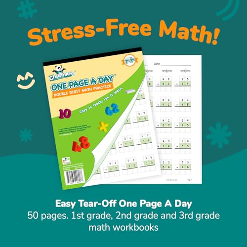 Channie's Double Digit Math Workbook for 1st-3rd Grade - Daily Repetition Practice