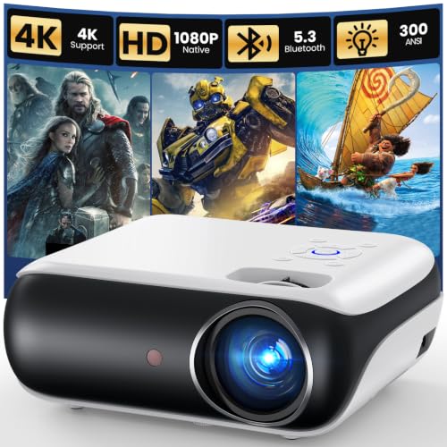 HAPPRUN Native 1080P Bluetooth Portable Projector - Standard