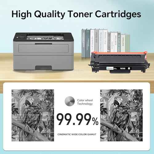 TN760 Toner Cartridge 4 Pack Replacement for Brother TN760 TN-760 Toner Cartridge Compatible with HL-L2350DW HL-L2395DW MFC-L2710DW MFC-L2750DW DCP-L2550DW Printer High Yield (Black)
