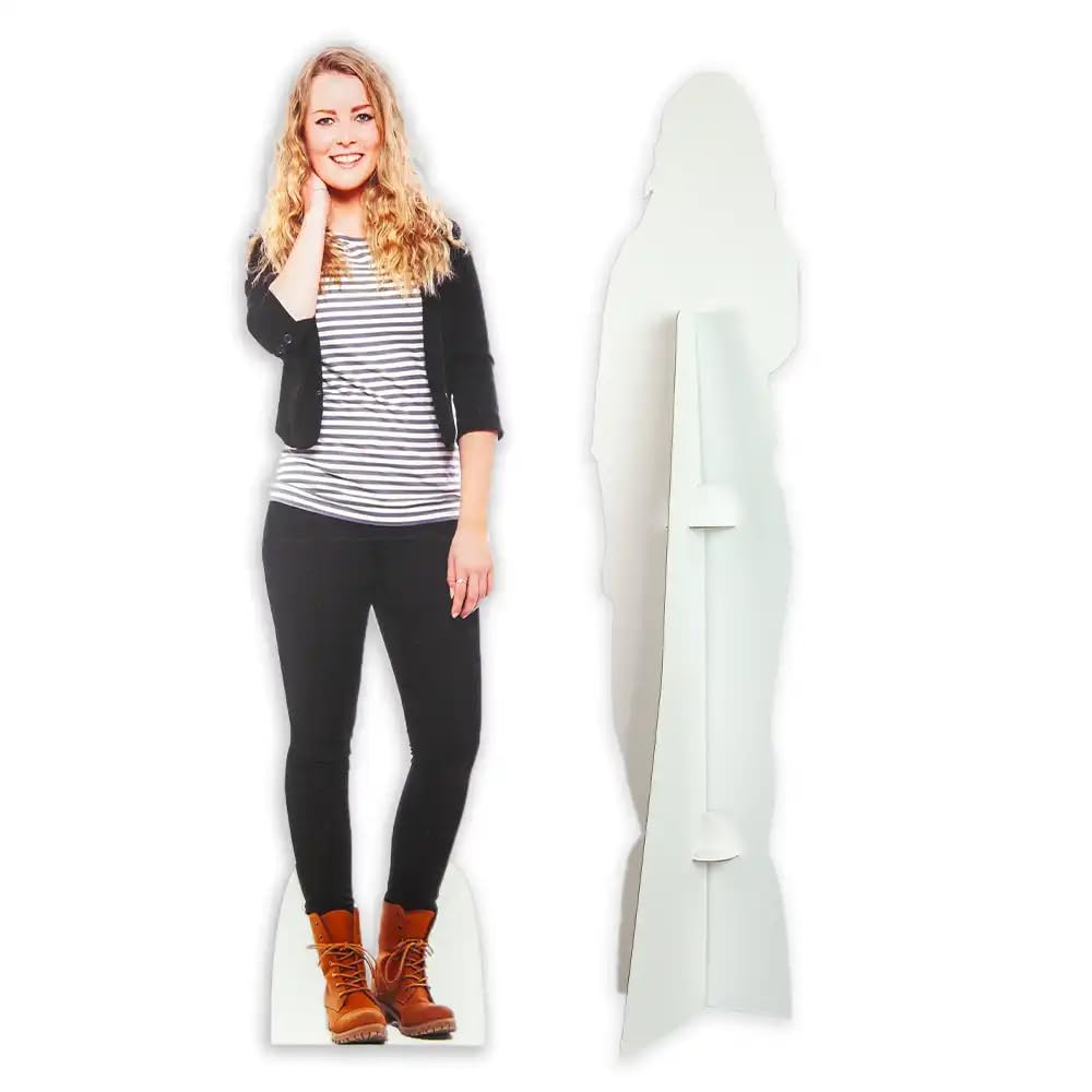 Vispronet Custom Cardboard Cutout – Choose from 1.5ft to 6ft Tall Standees, High Resolution Lifesize Cutouts for Parties, Offices, Weddings, & Events, Upload Your Photo, Corrugated Plastic Material