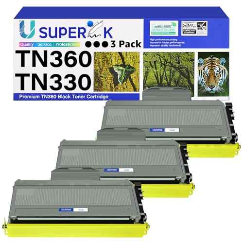 3 Pack High Yield Compatible Black Toner Cartridge Replacement for Brother TN360 TN-360 TN330 TN-330 toner to Work with HL-2170W HL-2140 DCP-7040 MFC-7840W MFC-7320 MFC-7340 MFC-7345 Printer