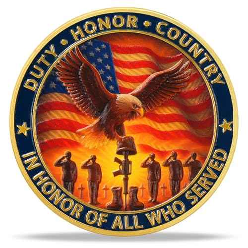BHealthLife 20 Pcs Eagle Veterans Challenge Coins Bulk - Thank You for Your Service Coins with US Flag Tree Design - Memorial Day Christmas Bulk Military Gifts for Veterans Dad Men