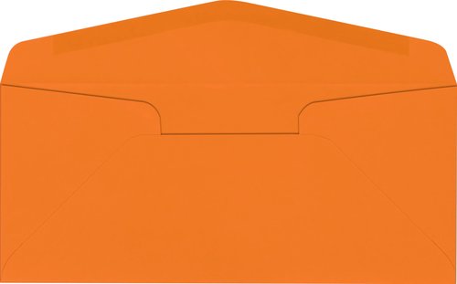 LUXPaper #10 Commercial Flap Business Envelopes | 4 1/8" x 9 1/2" | Mandarin Orange | 80lb. Text | 250 Qty