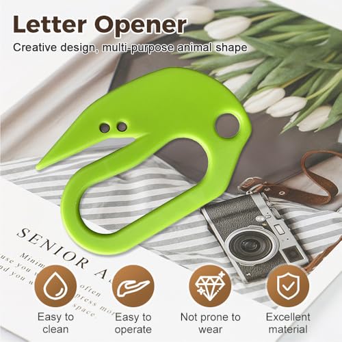 6-Color Letter Opener Envelope Slitter - Damage-Free, Ergonomic Office & Home Use