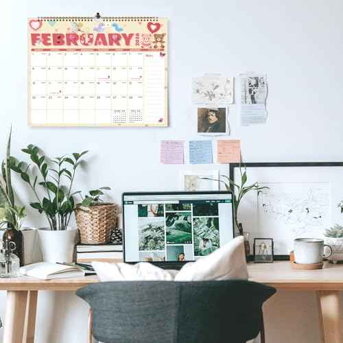 2025-2026 Wall Calendar, Calendar 2025-2026, 18 Month Calendar July 2025 - December 2026, 14.8" X 11.5", Calendar with Twin-Wire Binding, Hanging Hook and Julian Dates (Seasonal Designs)