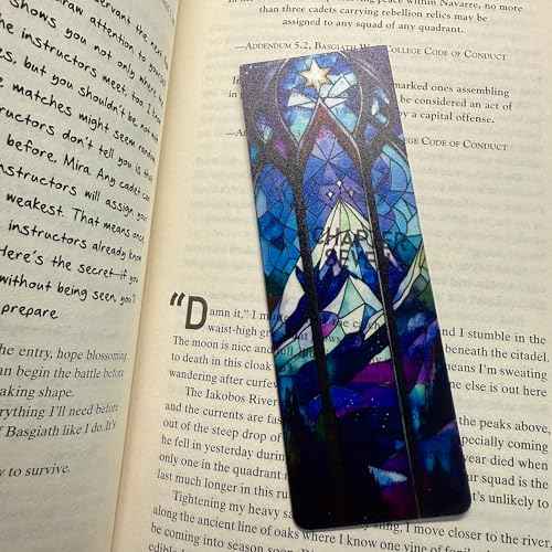 TwoDays Fantasy Stained Glass Art Transparent PVC Bookmarks, Dark Romance Merch for Readers, Romantasy Inspired Bookish Gifts for Book Lovers Booktok, Book Accessories (Set of 3, 6'' x 2'')