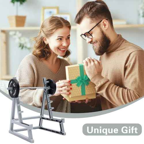 Squat Rack Pen Holder for Desk, Squat Rack Office Decor, Barbell Rack Pen Holder Gym Theme Unique Organizer, Mini Weight Rack Pencil Holder for Fitness Weightlifting Lovers