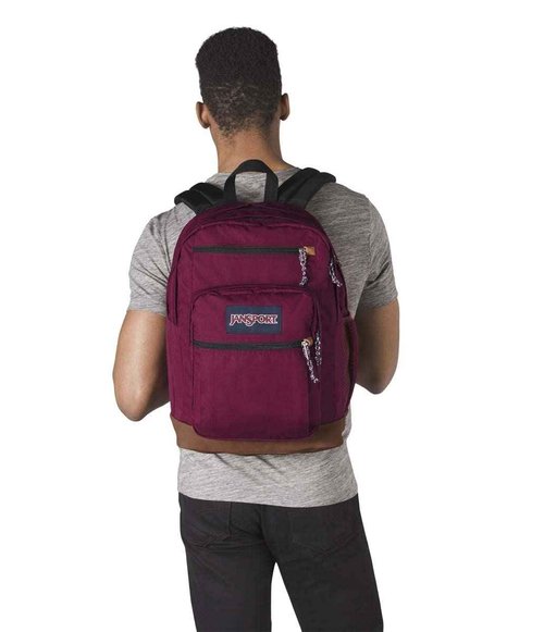 JanSport Cool Backpack, with 15-inch Laptop Sleeve - Large Computer Bag Rucksack with 2 Compartments, Ergonomic Straps, Russet Red