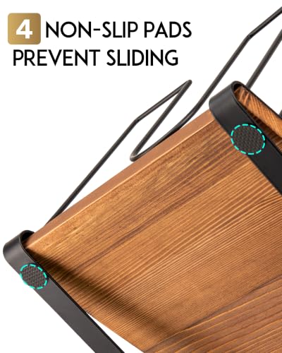 HULISEN Inclined Desk File Organizer with 5 Wide Slots for Documents & Office Supplies