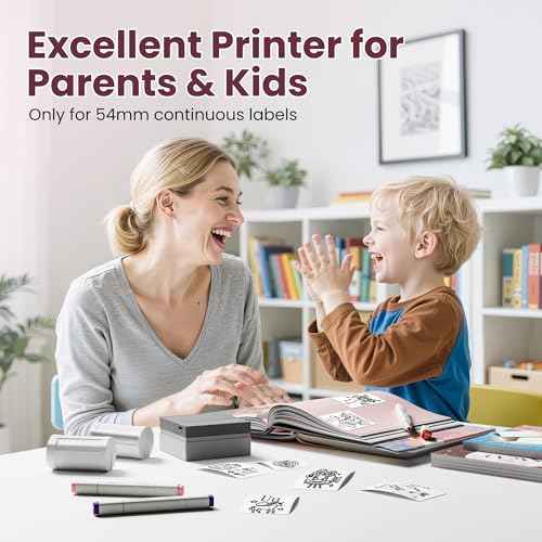 Sticker Printer, PM290C Thermal Mini Printer, Bluetooth Print Pod with 3 Rolls of Paper, Portable Print Pods for Phone & Tablet, Sticker Maker Machine for Notes, Photos, Journal, Grey