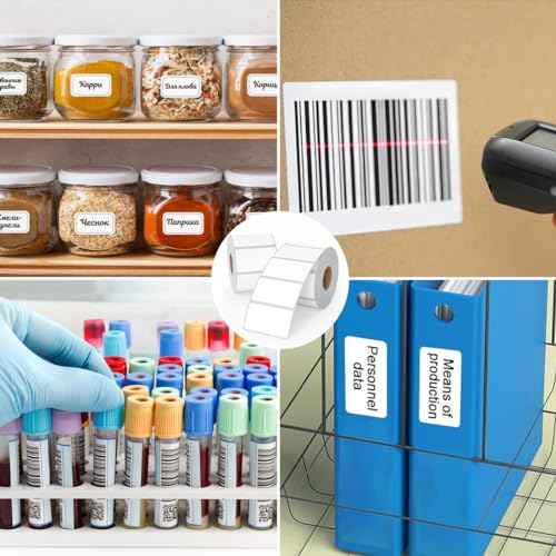 Thermal Labels 2.25 x 1.25, Adhesive Label Stickers 12 Rolls 12000 Label Papers for Barcode, FNSKU, Mailing, Shipping, Compatible with Zebra, Rollo and More Thermal Printers