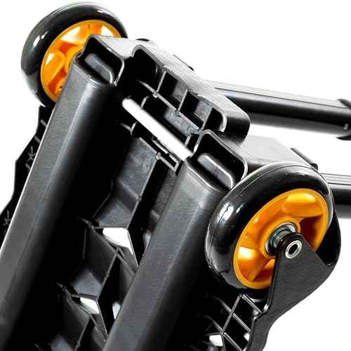 Folding Luggage Cart with Wheels ? Foldable, Compact, Lightweight - Portable Hand Truck and Collapsible Dolly - Fold Up Trolley Carrier for Travel, Moving, Office ? Complete with Canvas Bag