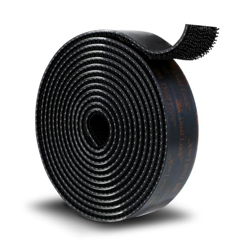 3M Dual Lock SJ3550A 1in x 8ft Black Reclosable Fastener Tape - 1 Pack