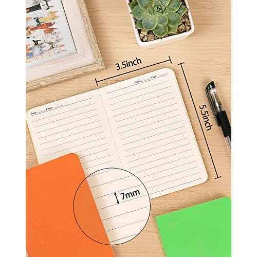 Gwybkq Small Lined Notepads Bulk 120 Pack Mini Journal Pocket Notebooks Set Colorful Cover Notebooks for Kids 3.5 x 5.5 Inches, 30 Sheets/60 Pages