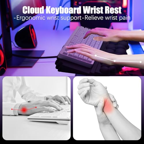 Black Ergonomic Cloud Wrist Rest for Keyboard and Mouse | Lomil