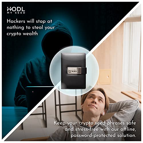 Seedbook By Hodl My Seed ? The Safest And Most Convenient Way To Store Your Crypto Recovery Seed Phrases. Securely Lock Your Cold Storage Keys In This Safe Password Notebook(1, Black)