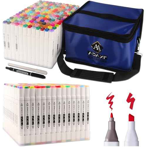 168 Colors Alcohol Markers ? Drawing Marker Set with Dual Tips, Permanent Art Markers for Adults & Kids, Fine & Chisel Nibs, Ideal for Sketching, Illustration, Manga & Card Making