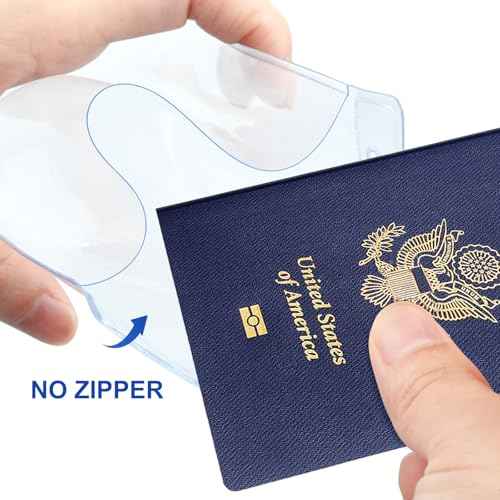 200 Pack Clear Plastic Passport Identification Card Holders, 4x6 Inch Vertical No Zipper Plastic Name Badge ID Card Holders