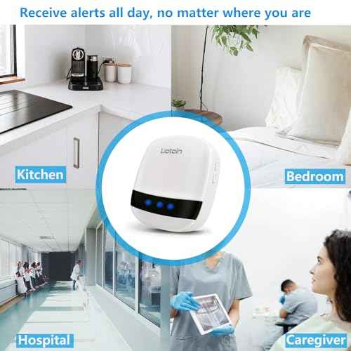 Caregiver Pager Wireless Alert System - 2 Call Buttons, 2 Receivers, 600+ft Range, Nurse/Patient Alert