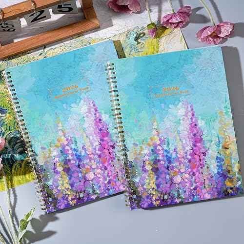 2026 Appointment Book & Planner - 2026 Daily Hourly Planner, JAN 2026 - DEC 2026, 9" x 11", 2026 Weekly Appointment Book, 2026 Planners with 30-Minute Interval, Pocket, Colorful Tabs - Oil Painting