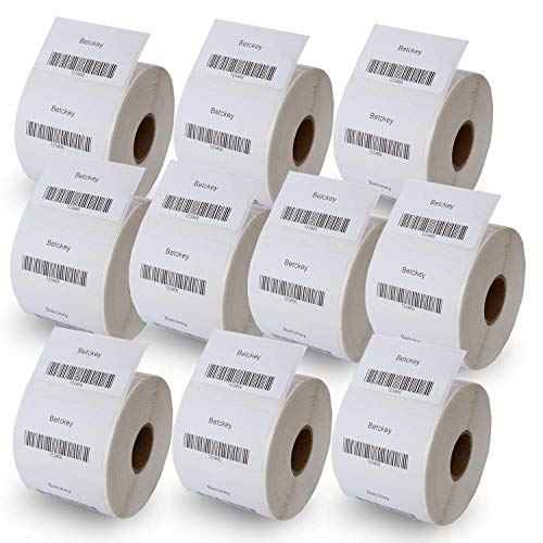 BETCKEY - Compatible DYMO 30334 (2.25" x 1.25" Removable) Medium Multipurpose Labels - Compatible with Rollo, DYMO Labelwriter 450, 4XL & Zebra Desktop Printers[10 Rolls/10000 Labels]