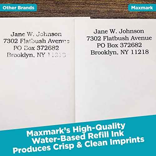 MaxMark Premium Refill Ink with Control Tip Bottle for Self-Inking Stamps, Black Color - 2 oz.