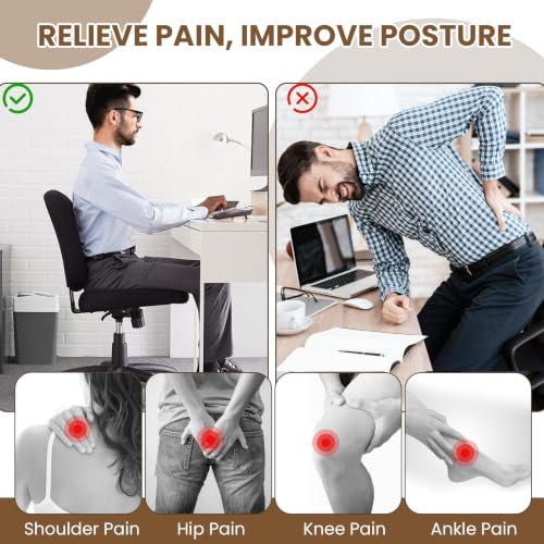StrongTek Ergonomic Wooden Foot Stool with 3 Angles - Non-Slip Office Footrest
