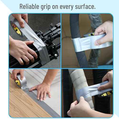 Bates- Duct Tape Heavy Duty, 2 Inch x 90 ft, Silver, Waterproof Tape for Outdoor Use, Easy Tear, Weather Resistant