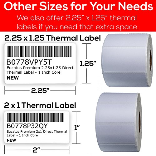 Premium, Extra Sticky 2x1in Direct Thermal Label 12 Pack. Bulk (16,560 pcs) Perforated Top Coated, Self-Adhesive Stickers for FNSKU Barcodes. Zebra Printer Compatible. Packaging and Shipping Supplies.