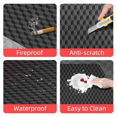 AiBOB Office Chair Mat for Carpet, 48"x36"Gaming Computer Desk Mat for Low Pile Carpet, Heavy Duty Floor Protector Mat for Rolling Chairs, Easy Glide Chair Mat for Home Office