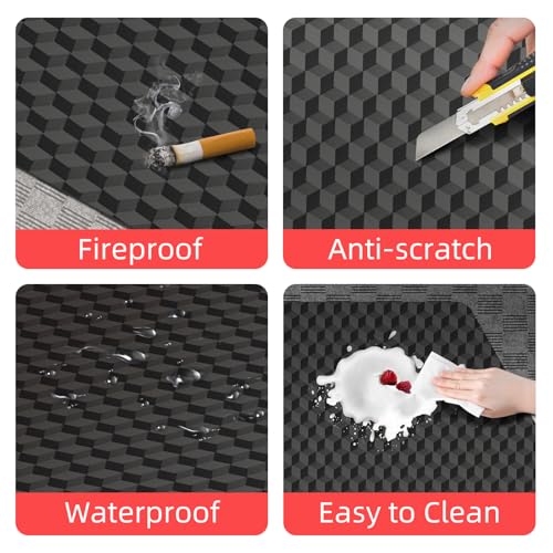 AiBOB Office Chair Mat for Carpet, 60"x48"Gaming Computer Desk Mat for Low Pile Carpet, Heavy Duty Floor Protector Mat for Rolling Chairs, Easy Glide Chair Mat for Home Office