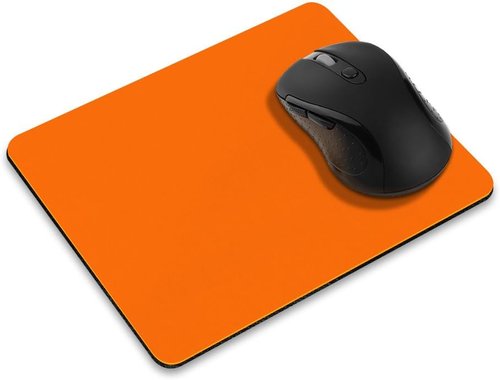 FINCIBO Non-Slip Rectangle Mousepad - Vibrant Orange Design for Home, Office & Gaming Setup