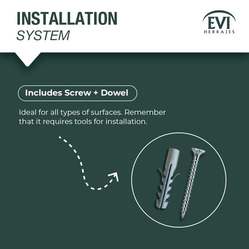 EVI Door Stoppers | Stainless Steel Door Stop - Screw Fastening - Protector Rubber - 0.95 x 1.38 Inch White Door Stopper