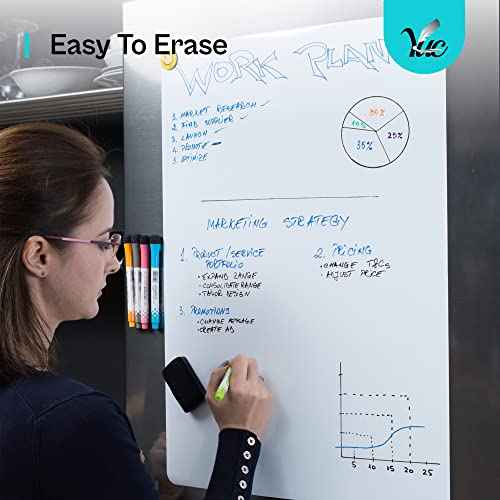 25x17 inch Magnetic Dry Erase Board for Refrigerator - Fridge Whiteboard - Magnetic White Board