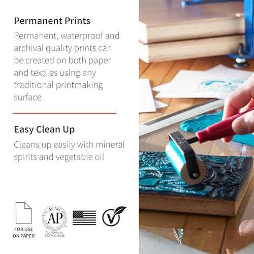 Speedball 3476 Oil-Based Block Printing Ink Starter Set for Professional, Permanent Prints AP Certified ? 1.25 FL OZ Tubes
