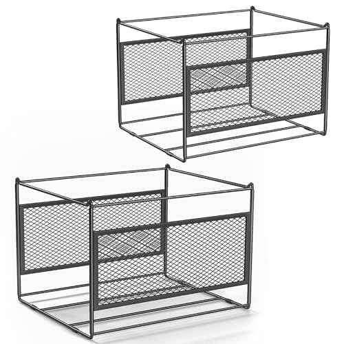 2 Pack Hanging File Folder Frame Letter/Legal Size,Hanging Files Holder Rack for Desk Organizer,Hanging Folder Rails,Only Fit Filing Cabinet Drawers over 10" in Height,15.2" Lx12.4" Wx10" H