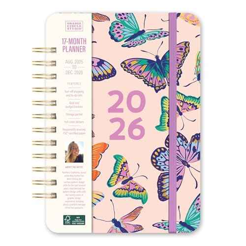 Orange Circle Studio Academic Planner 2026, Catching Colors, Do It All Planners, 17-Month Wire-O Bound Planner for School or Work, Dotted Grid Week-Per-Spread View, To-Do Lists, Budget & Goal Trackers