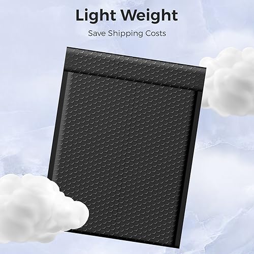 METRONIC Black Waterproof 10x13 Inch Bubble Mailers 25 Pack Padded Envelopes