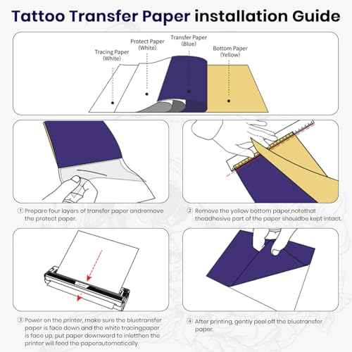 Tattoo Stencil Printer Machine,2026 Upgraded Portable Thermal Wireless Bluetooth Printer for Tattoo Beginners&Artists,withTransfer Paper and Thermal Paper,Compatible with Phone&PC