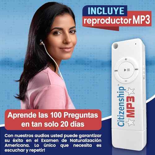 US Citizenship Test Study Guide 2025 Audio. CitizenshipMP3. Ciudadania Americana Spanish and English. USCIS 100 Preguntas y Respuestas Audios en Ingles y Espa?ol. Incluye Reproductor.