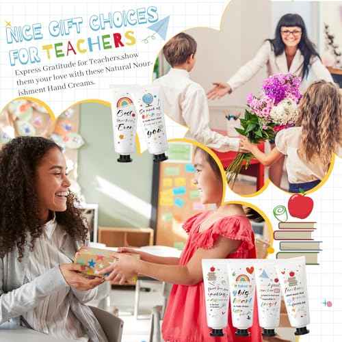 36 Set Christmas Teacher Appreciation Gifts Hand Cream Set Moisturizing Hand Lotion Thank You Teacher Gifts Travel Size with Cards Organza Bags for Dry Cracked Mother's Day